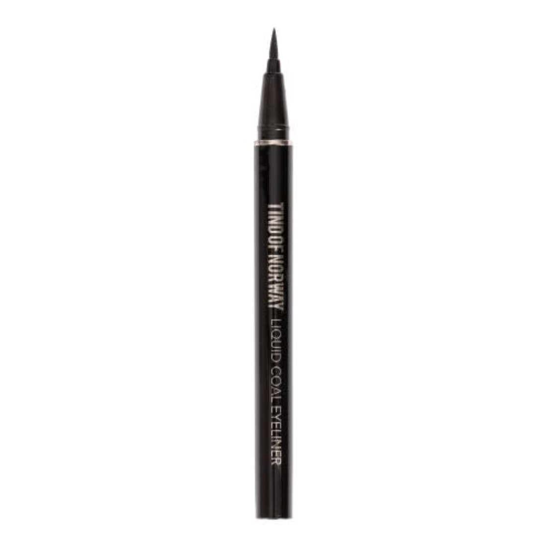 Tind of Norway COAL Liquid Eyeliner uten lokk på hvit bakgrunn
