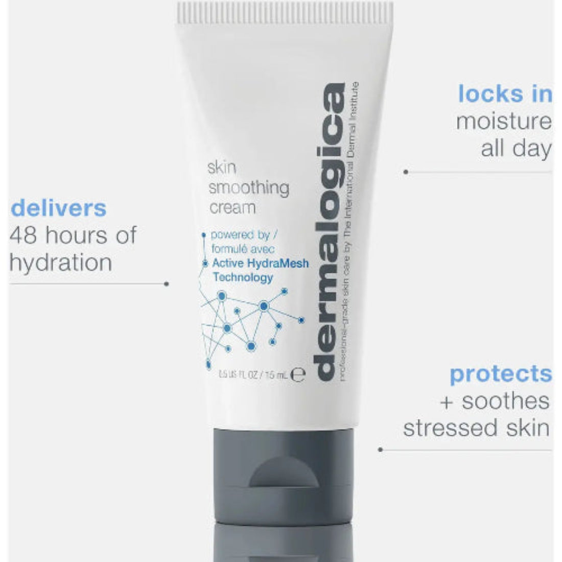 Dermalogica Skin Smoothing Cream – gir 48 timers fuktighet, låser inn fuktighet hele dagen, og beskytter og beroliger stresset hud med Active HydraMesh Technology