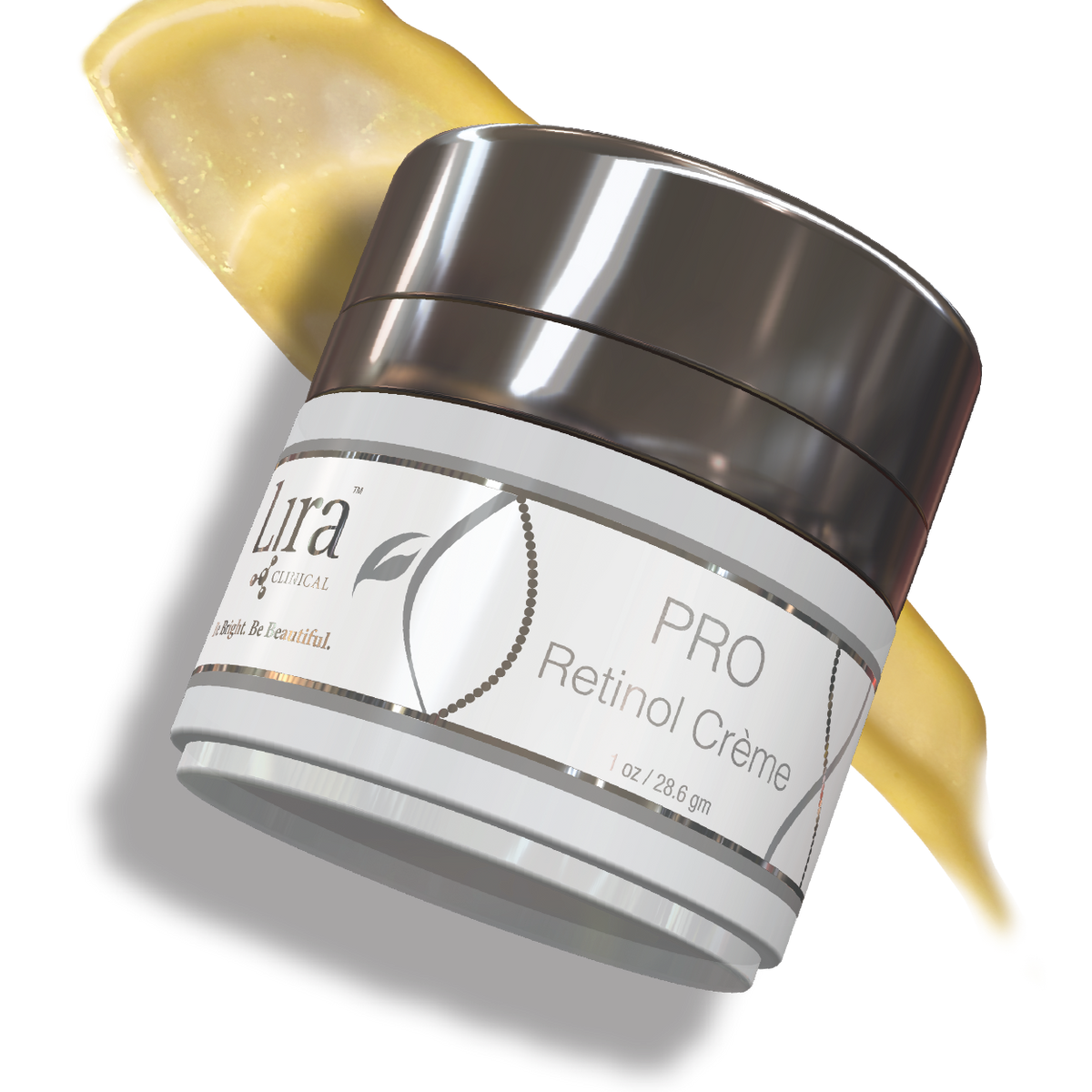  Lira Clinical PRO Retinol Crème kremkonsistens – gylden og rik kremtekstur med retinol og melkesyre for intensiv anti-age fuktighet