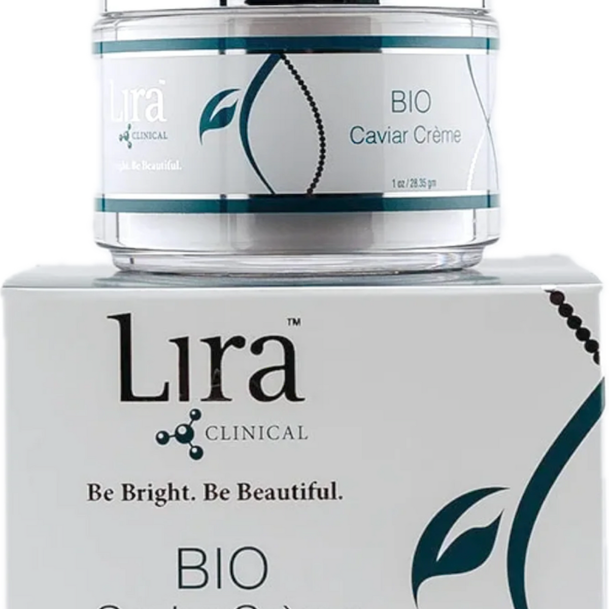 Krukke og eske: anti-age fuktighetskrem for tørr og moden hud BIO caviar creme fra lira clinical