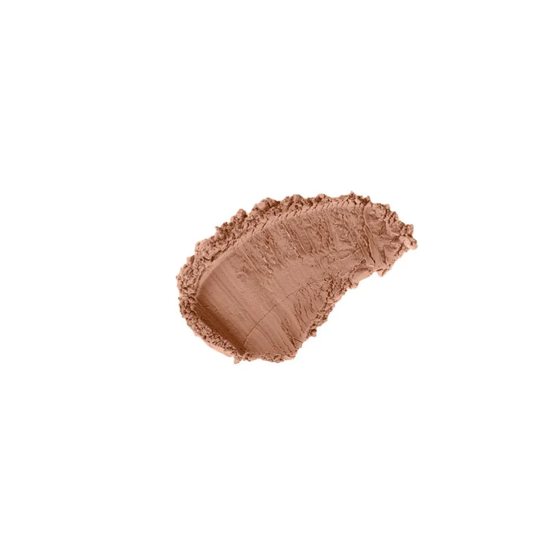 Brun fargeprøve av Tind of Norway Powder Foundation #7 Espresso på hvit bakgrunn