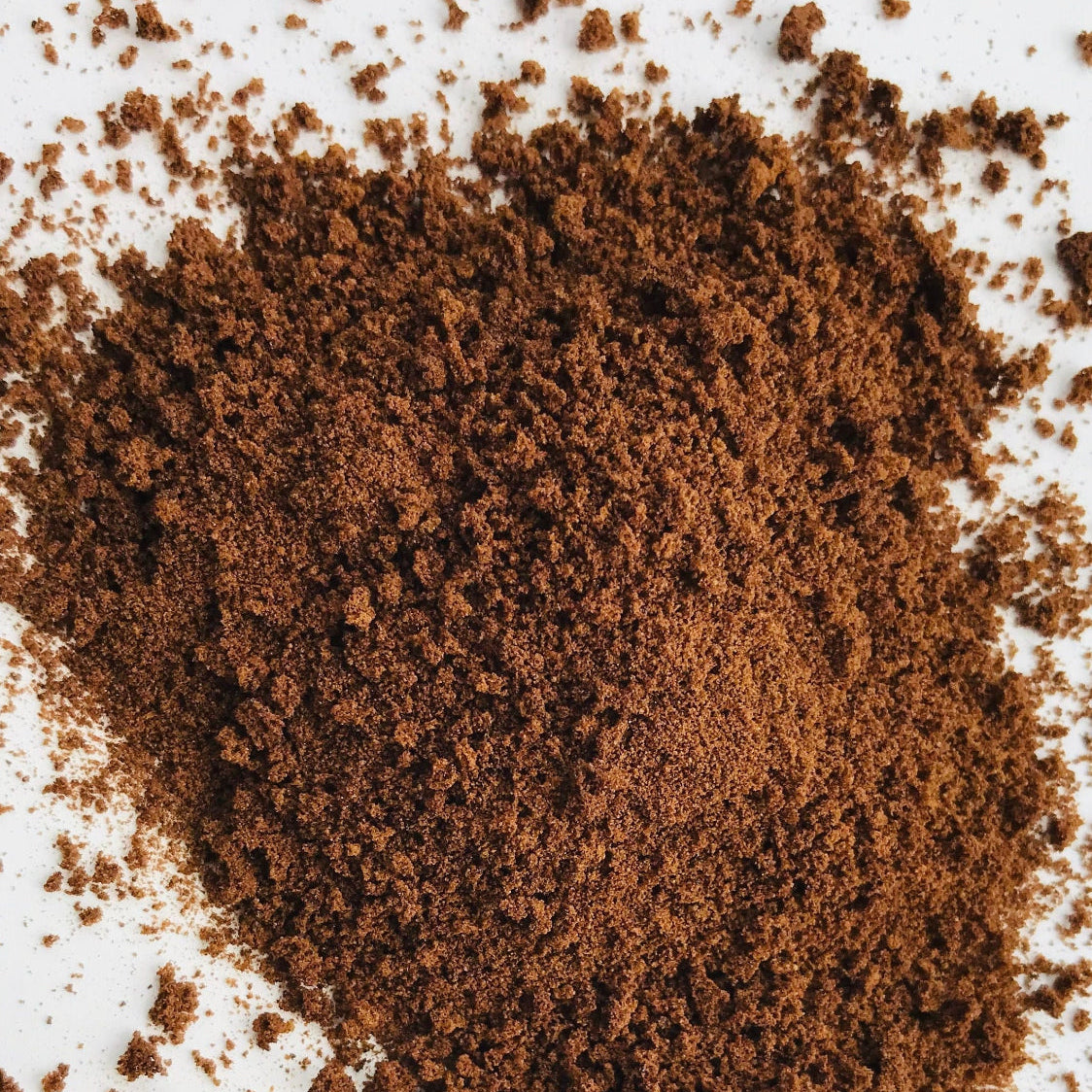 chaga sopp pulver som naturlig ingrediens i herba plus sitt produkt garlitor. mørkbrun chagasopp-pulver, tradisjonell ingrediens fra østeuropeisk folkemedisin