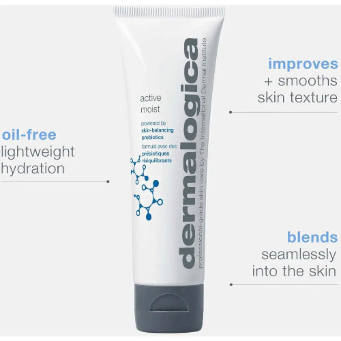 Dermalogica Active Moist – oljefri lett fuktighet, forbedrer og jevner ut hudteksturen og smelter sømløst inn i huden med prebiotisk hudbalanserende formel