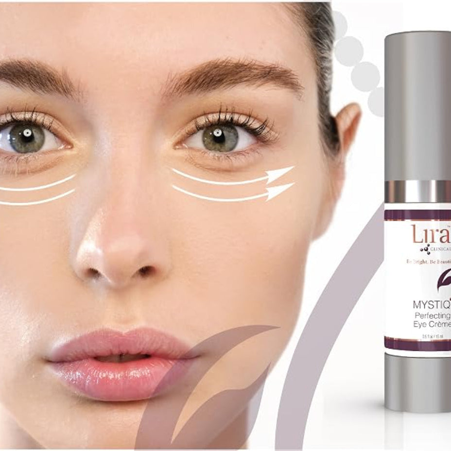 Lira Clinical MYSTIQ Perfecting Eye Crème med kolloidalt gull og sølv – lysner og løfter øyepartiet