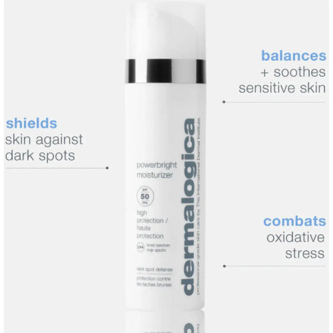 Dermalogica PowerBright Moisturizer SPF50 – beskytter mot mørke flekker, beroliger sensitiv hud og motvirker oksidativt stress fra forurensning